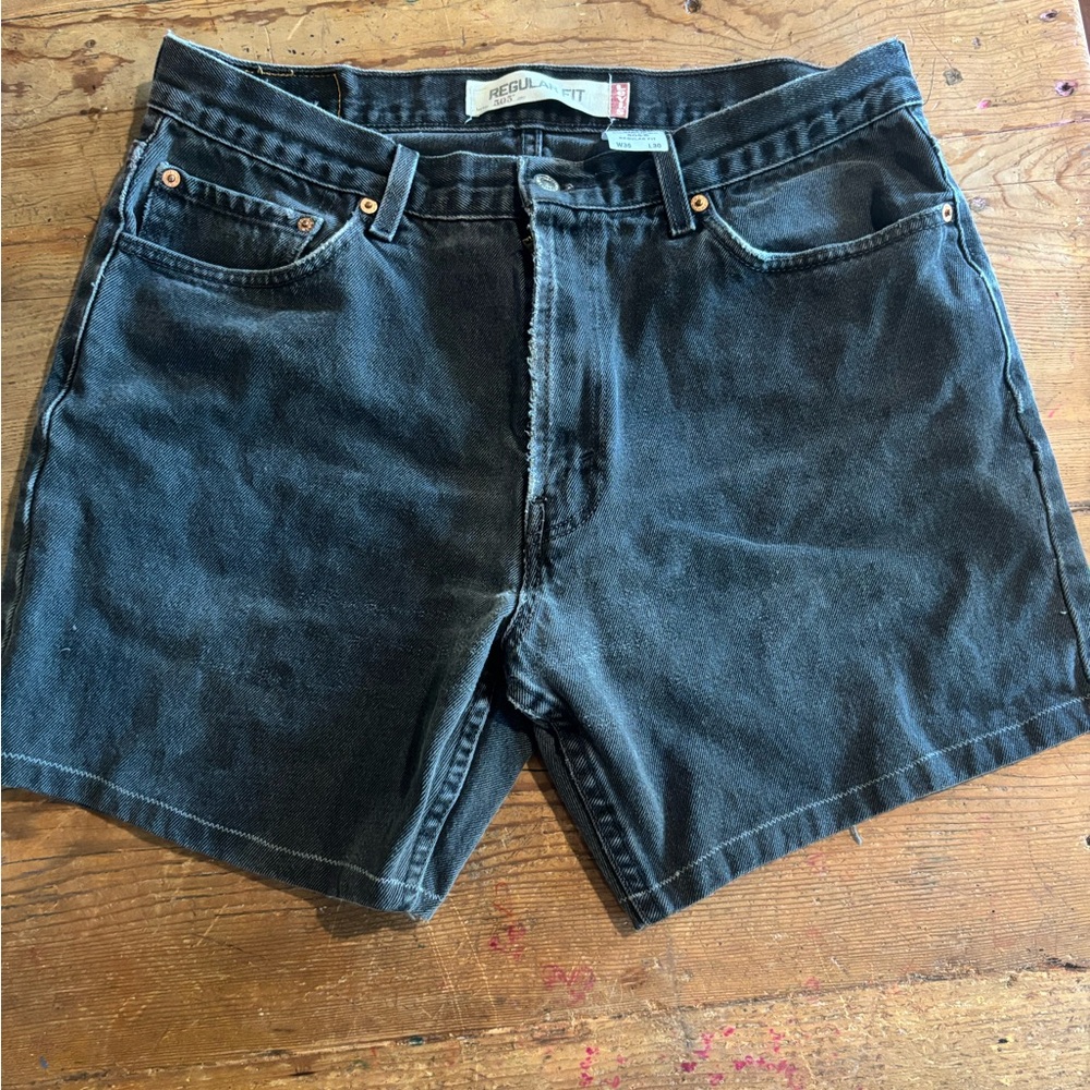 Black Denim Women's Shorts